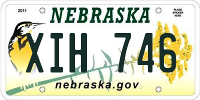 NE license plate XIH746