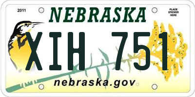 NE license plate XIH751