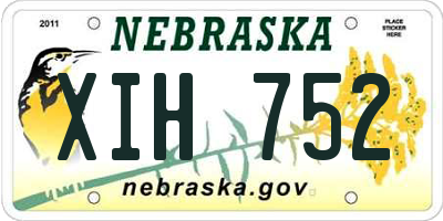 NE license plate XIH752