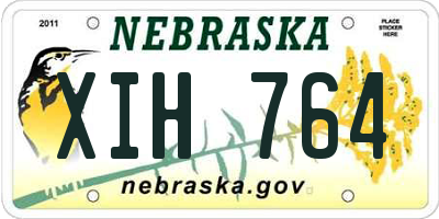 NE license plate XIH764