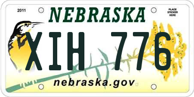 NE license plate XIH776