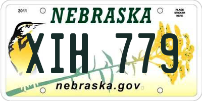 NE license plate XIH779