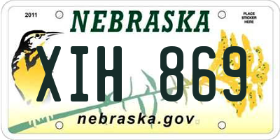 NE license plate XIH869