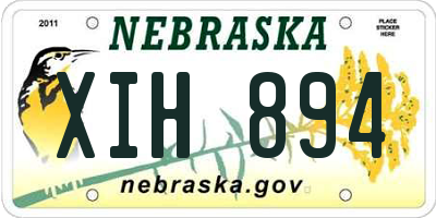 NE license plate XIH894