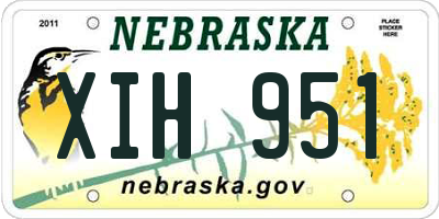 NE license plate XIH951