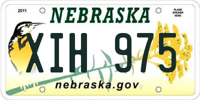 NE license plate XIH975