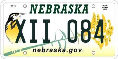 NE license plate XII084