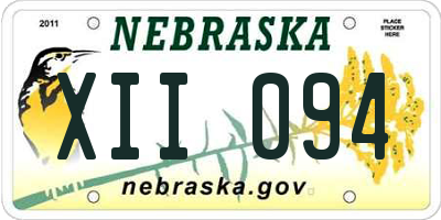 NE license plate XII094