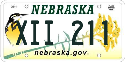 NE license plate XII211