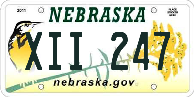 NE license plate XII247