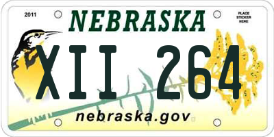 NE license plate XII264