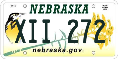 NE license plate XII272