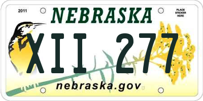 NE license plate XII277