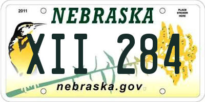 NE license plate XII284