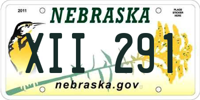 NE license plate XII291