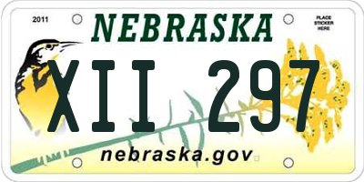 NE license plate XII297