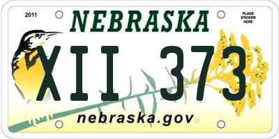 NE license plate XII373