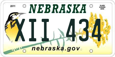 NE license plate XII434