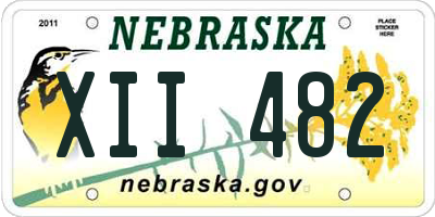 NE license plate XII482