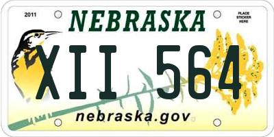 NE license plate XII564