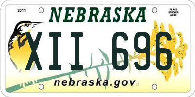 NE license plate XII696