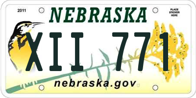 NE license plate XII771