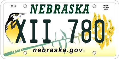 NE license plate XII780