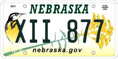 NE license plate XII877