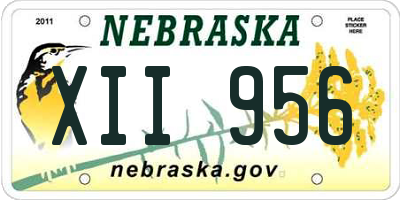 NE license plate XII956