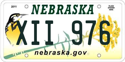 NE license plate XII976
