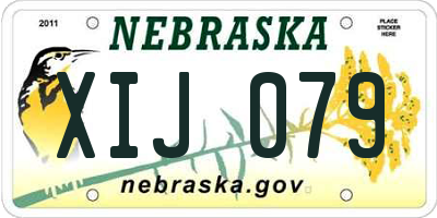 NE license plate XIJ079