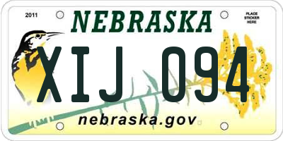 NE license plate XIJ094