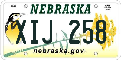 NE license plate XIJ258