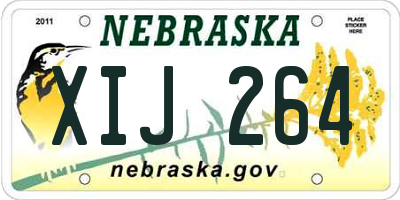 NE license plate XIJ264