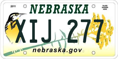 NE license plate XIJ277