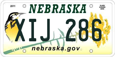 NE license plate XIJ286