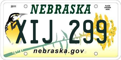 NE license plate XIJ299