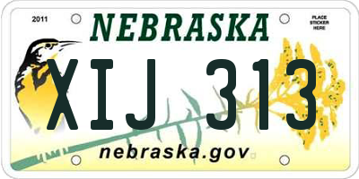 NE license plate XIJ313
