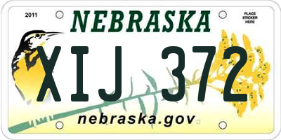 NE license plate XIJ372