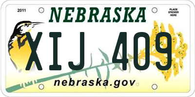 NE license plate XIJ409