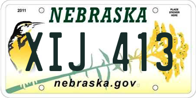 NE license plate XIJ413