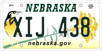 NE license plate XIJ438