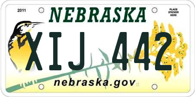 NE license plate XIJ442