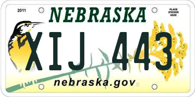 NE license plate XIJ443