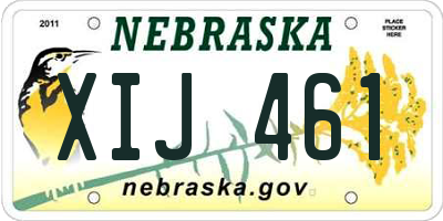 NE license plate XIJ461