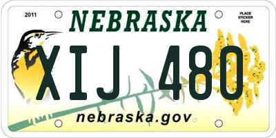 NE license plate XIJ480