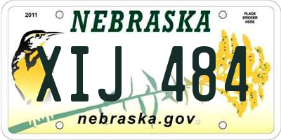 NE license plate XIJ484