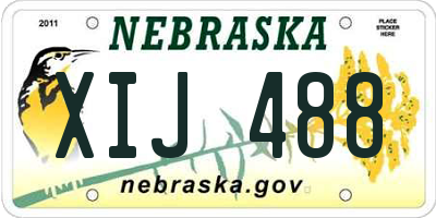 NE license plate XIJ488
