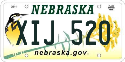 NE license plate XIJ520