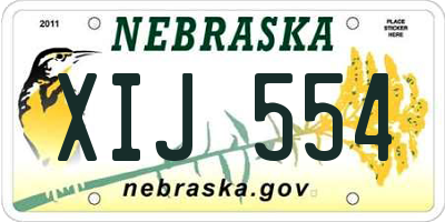 NE license plate XIJ554